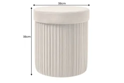 Riess-Ambiente Sitzhocker|Samt Möbel ><noscript><img width=
