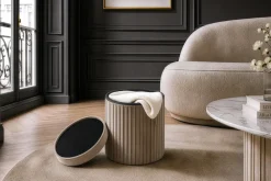 Riess-Ambiente Sitzhocker|Samt Möbel ><noscript><img width=