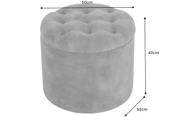 Riess-Ambiente Sitzhocker|Samt Möbel ><noscript><img width=