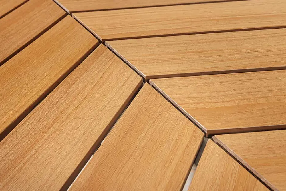 Riess-Ambiente Haus & Garten|Esstische > Runder In- und Outdoor Gartentisch DESIGNO 120cm natur Holz-Design anthrazit Metall