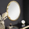 Riess-Ambiente Goldene Möbel|Spiegel > Runder Wandspiegel ABSTRACT 55cm gold Metall handmade