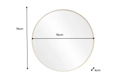 Riess-Ambiente Spiegel > Runder Wandspiegel PORTRAIT 75cm gold mit Metallrahmen