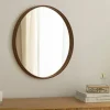 Riess-Ambiente Spiegel > Runder Wandspiegel PORTRAIT 70cm braun in Walnussholz-Design