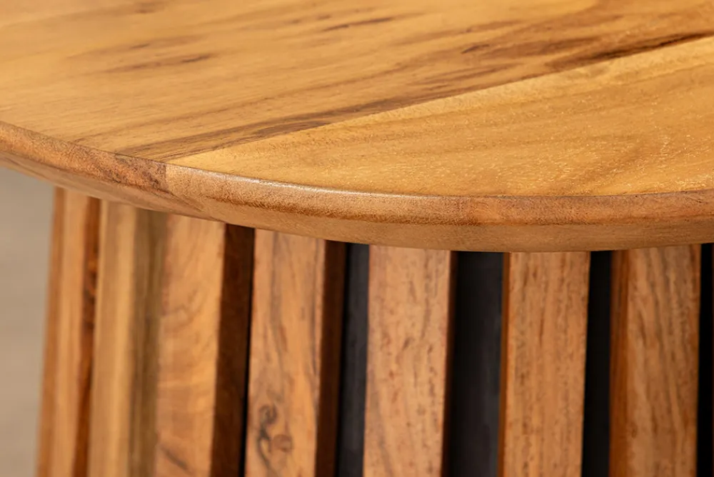 Riess-Ambiente Mehr...|Couchtische > Rundes 2er Set Couchtische VALHALLA WOOD 70cm natur braun Akazie Massivholz