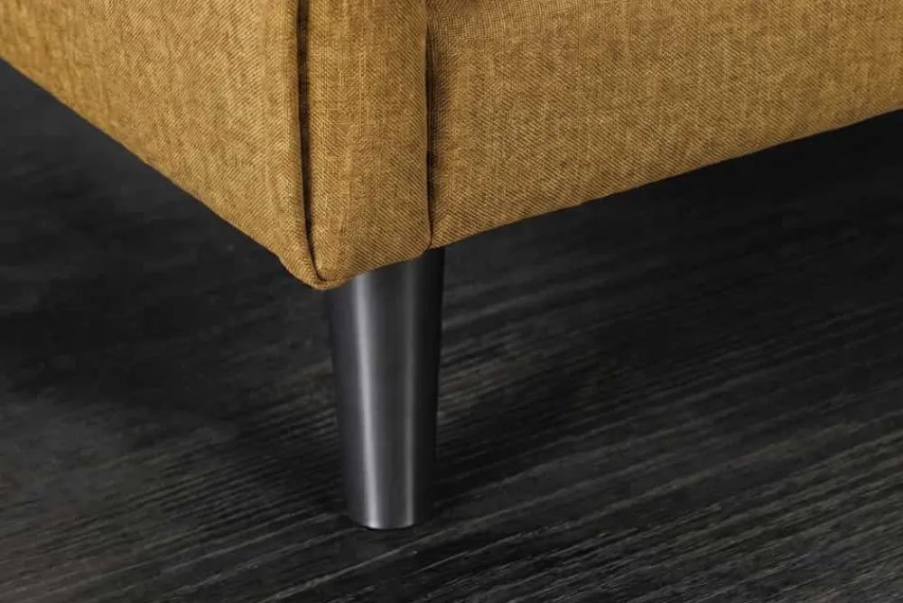 Riess-Ambiente Sessel|Retro Möbel > Schlafsessel SMART MULTIFUNCTION 100cm senfgelb Vogue Seiden Samtstoff