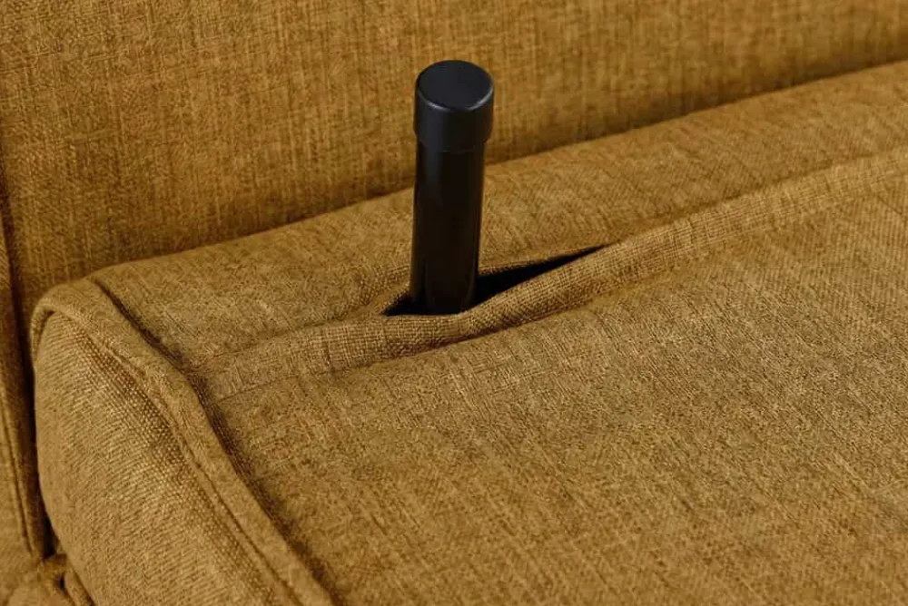 Riess-Ambiente Sessel|Retro Möbel > Schlafsessel SMART MULTIFUNCTION 140cm senfgelb Vogue Seiden Samtstoff