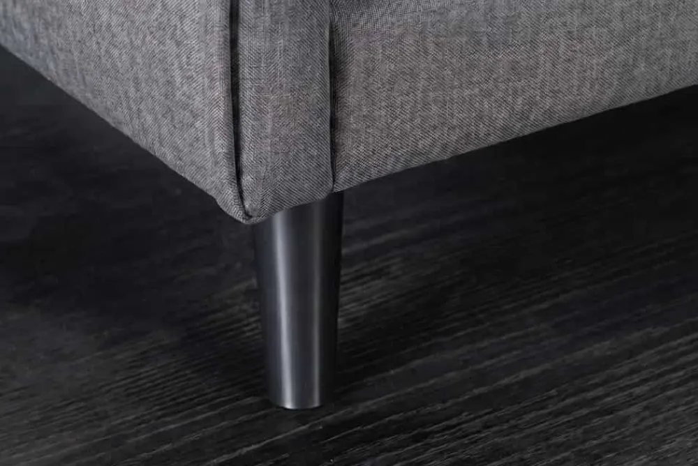 Riess-Ambiente Sessel|Retro Möbel > Schlafsessel SMART MULTIFUNCTION 100cm grau Vogue Seiden Samtstoff