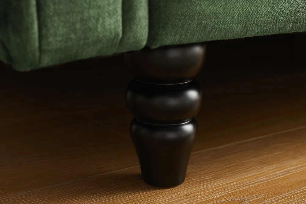Riess-Ambiente Samt Möbel|3-Sitzer Sofa > Schlafsofa MAISON BELLE AFFAIRE 220cm moosgrün Vogue Seiden Samtstoff 3-Sitzer