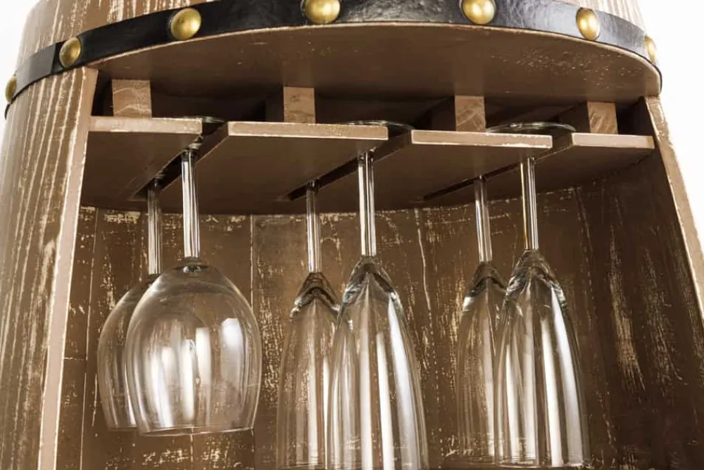 Riess-Ambiente Weinregale|Barschränke > Shabby Chic Weinregal BODEGA 100cm natur Pinie Weinfass für 24 Flaschen