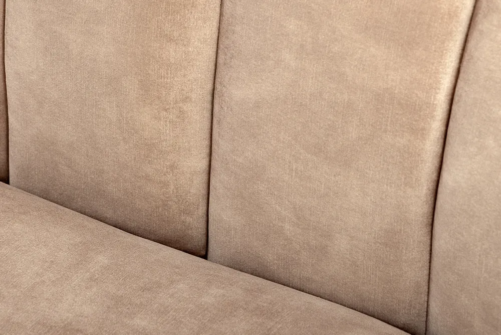 Riess-Ambiente Samt Möbel|Retro Möbel > 3-Sitzer Sofa BABYLON 200cm champagner beige Samt mit Ziersteppung