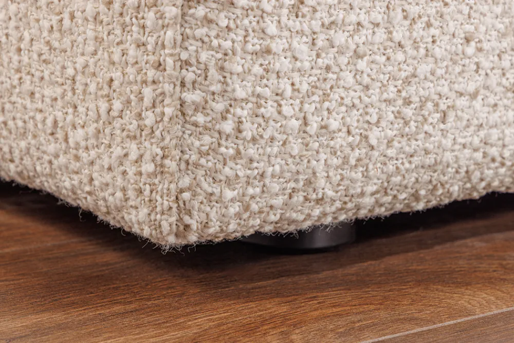 Riess-Ambiente Xxl Sofa > 4-Sitzer Sofa SIXTH SENSE 245cm beige Bouclé-Strickstoff mit Nosagfederung und Daunenfedern