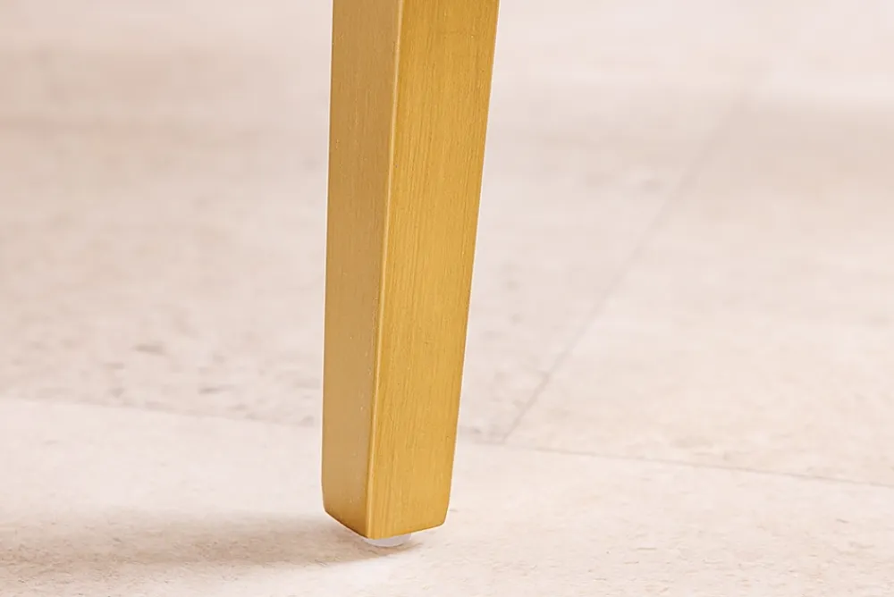 Riess-Ambiente Skandinavisch|Stühle > Skandinavischer Stuhl BOUTIQUE beige Strukturstoff brushed champagner gold Metall