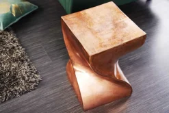 Riess-Ambiente Beistelltische|Industrial Loft > Skulp­tu­raler Beistelltisch TWIST 45cm kupfer geflammt Metall handmade Nachttisch