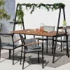 Riess-Ambiente Mehr...|Massivholz Gartenmöbel > Stapelbarer Gartenstuhl RIO anthrazit grau natur Aluminium Massivholz wetterfest