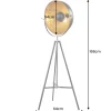 Riess-Ambiente Goldene Möbel|Industrial Loft > Stehlampe BIG STUDIO 170cm schwarz Blattgold-Optik Industrial Design