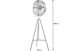Riess-Ambiente Industrial Loft|Retro Möbel > Stehlampe BIG STUDIO 170cm schwarz Blattsilber-Optik Industrial Design