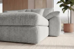 Riess-Ambiente 3-Sitzer Sofa > Stilvolles Big Sofa SOHO 260cm grau Chenille 4-Sitzer Couch mit Wellenunterfederung