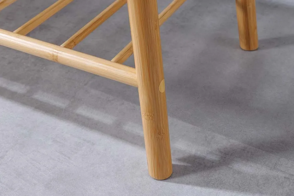 Riess-Ambiente Mehr...|Sitzbänke > Stilvolle Schuhbank ZEN-BO 90cm natur beige Bambus Regal Sitzbank mit Stauraum