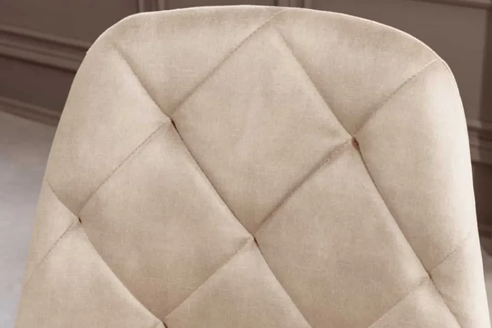 Riess-Ambiente Stühle|Samt Möbel > Stilvolles 2er-Set Stühle GLAMM champagner beige Samt schwarze Metallbeine