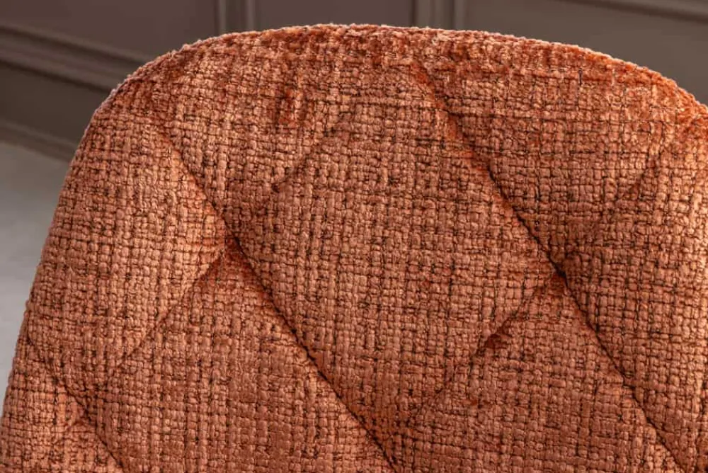 Riess-Ambiente Stühle > Stilvolles 2er-Set Stühle GLAMM rost braun Chenille Cremona schwarze Metallbeine
