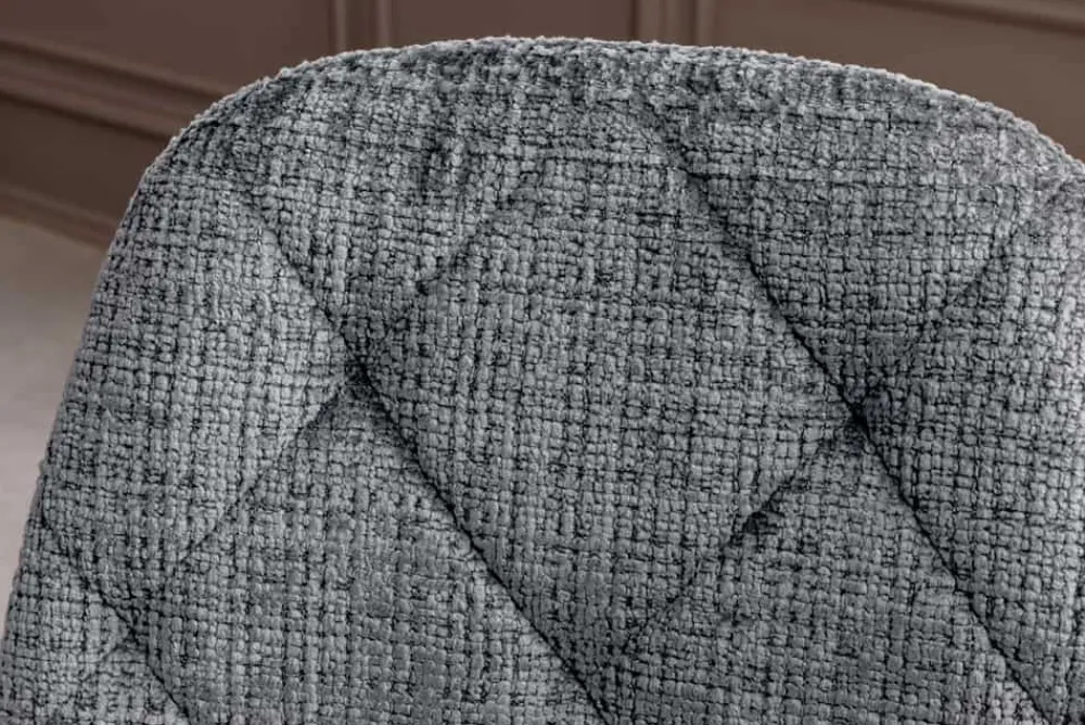 Riess-Ambiente Stühle > Stilvolles 2er-Set Stühle GLAMM grau Chenille Cremona schwarze Metallbeine