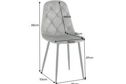 Riess-Ambiente Stühle|Samt Möbel > Stilvolles 2er-Set Stühle GLAMM grün Samt schwarze Metallbeine