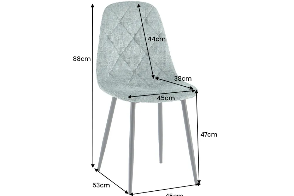 Riess-Ambiente Stühle > Stilvolles 2er-Set Stühle GLAMM grün Chenille Cremona schwarze Metallbeine
