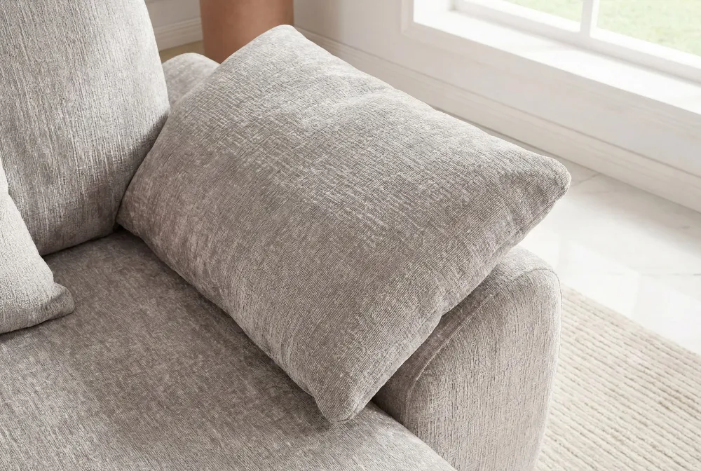 Riess-Ambiente Skandinavisch|3-Sitzer Sofa > Stilvolles Sofa SOHO 225cm beige Chenille 3-Sitzer Couch mit Wellenunterfederung