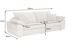 Riess-Ambiente Skandinavisch|3-Sitzer Sofa ><noscript><img width=