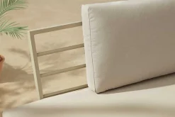 Riess-Ambiente Sitzgruppen|Sitzbänke > Verstellbare Gartenlounge MODULAR MIAMI 230cm champagner greige Gartensofa oder Gartenliege
