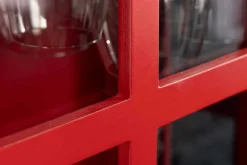 Riess-Ambiente Barschränke > Vintage Barschrank TELEPHONE 200cm rot Mangoholz massiv englische Telefonzelle Vitrine