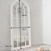 Riess-Ambiente Spiegel > Vintage Wandspiegel CASTILLO 140cm weiß creme Rundbogen Shabby Chic Design Landhausstil