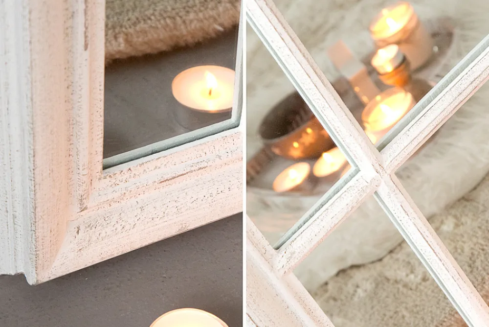 Riess-Ambiente Spiegel > Vintage Wandspiegel CASTILLO 140cm weiß creme Rundbogen Shabby Chic Design Landhausstil