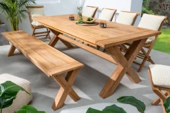 Riess-Ambiente Mehr...|Massivholz Gartenmöbel > Wetterfester Gartentisch EMPIRE TEAK 220cm Teak Massivholz Outdoor Esstisch