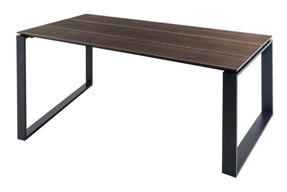 Riess-Ambiente Industrial Loft|Esstische > Wetterfester Gartentisch FLOATING 210cm braun schwarz Aluminium Outdoor Esstisch modern