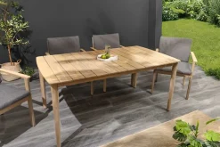 Riess-Ambiente Mehr...|Massivholz Gartenmöbel > Wetterfester Gartentisch KOPENHAGEN 160cm natur Akazie Massivholz Bootsform Outdoor