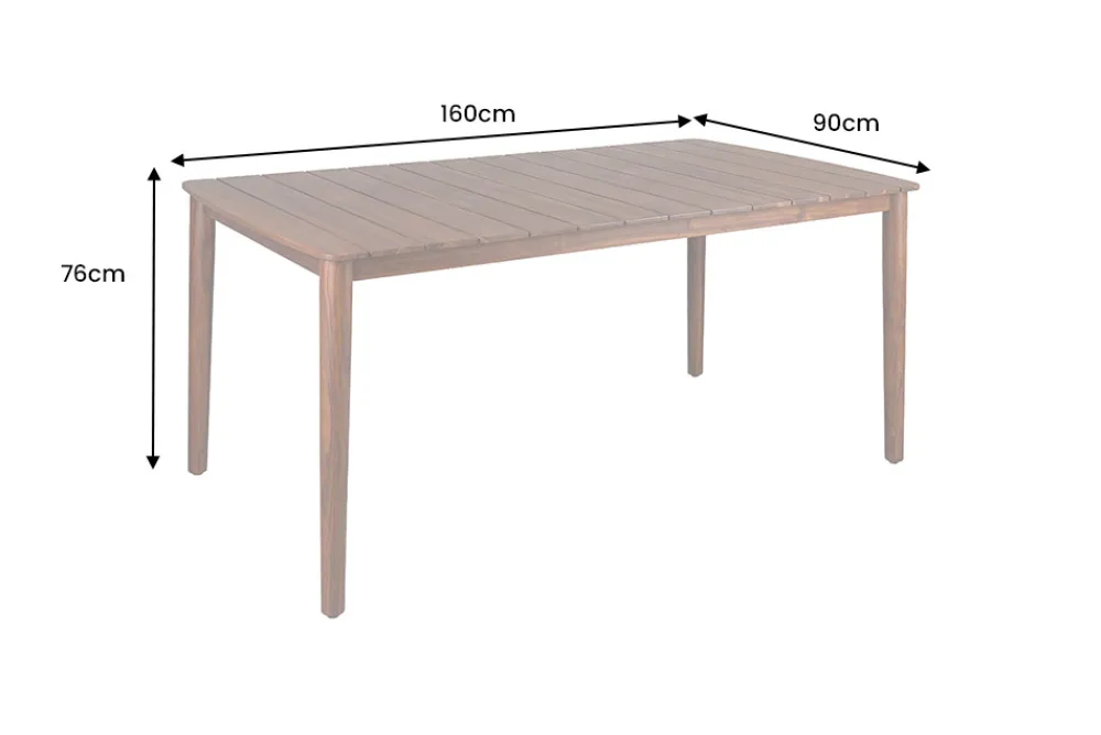 Riess-Ambiente Mehr...|Massivholz Gartenmöbel > Wetterfester Gartentisch KOPENHAGEN 160cm braun Akazie honey finish Massivholz Outdoor