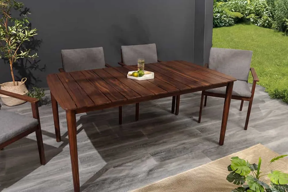 Riess-Ambiente Mehr...|Massivholz Gartenmöbel > Wetterfester Gartentisch KOPENHAGEN 160cm braun Akazie honey finish Massivholz Outdoor