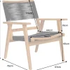 Riess-Ambiente Gartenstühle > Wetterfestes 2er Set Gartenstuhl BALI ROPE natur anthrazit Akazienholz Loungesessel