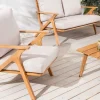 Riess-Ambiente Mehr...|Sitzgruppen > Wetterfestes Gartenlounge-Set COMFORT LINE natur beige Akazie 4-teilig inkl. Tisch