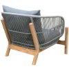 Riess-Ambiente Sitzgruppen > Wetterfestes Gartenlounge Set ROPE grau natur Akazienholz Aluminium inkl. Tisch Sitzpolster