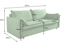 Riess-Ambiente Retro Möbel|3-Sitzer Sofa ><noscript><img width=