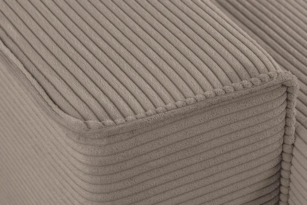 Riess-Ambiente Xxl Sofa > XXL Wohnlandschaft LODGE 315cm greige Cord Sofa mit Schlaffunktion und Stauraum