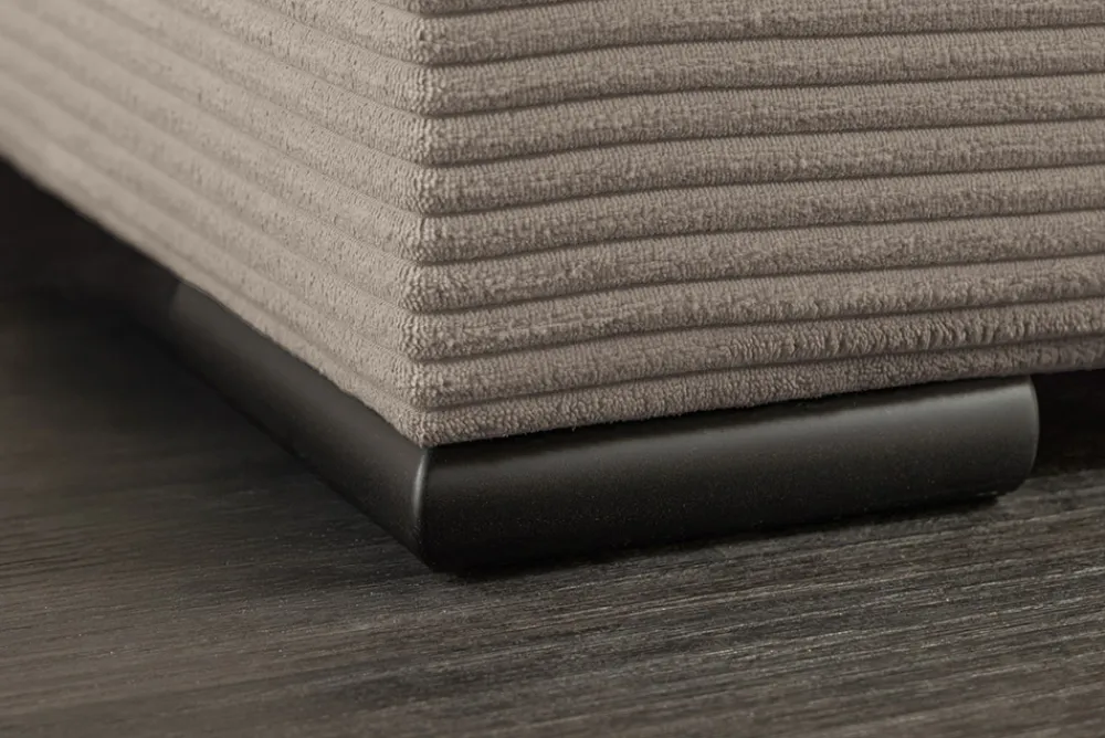 Riess-Ambiente Xxl Sofa > XXL Wohnlandschaft LODGE 315cm greige Cord Sofa mit Schlaffunktion und Stauraum
